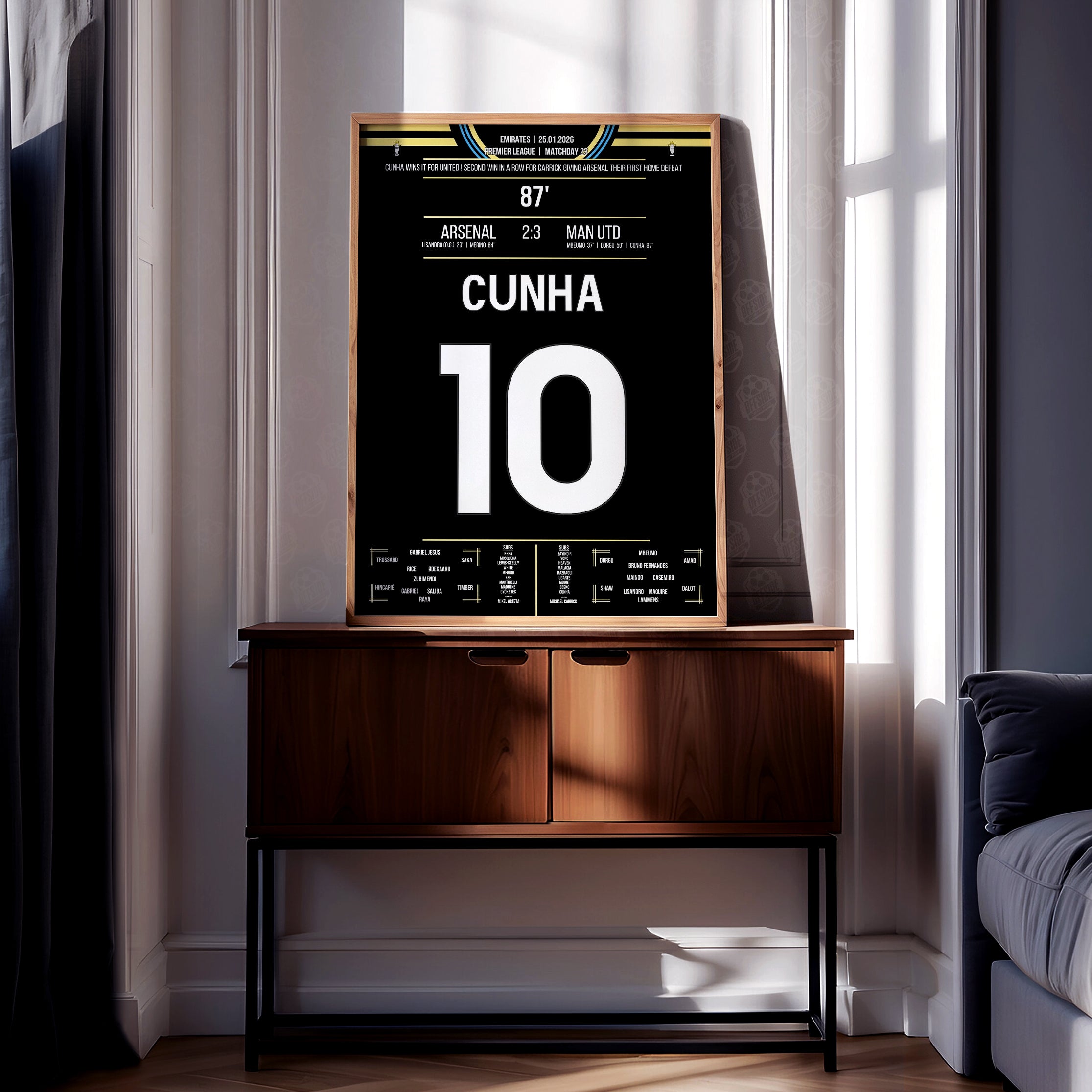 Matheus Cunha 'EPL Jersey' Poster - Image 2