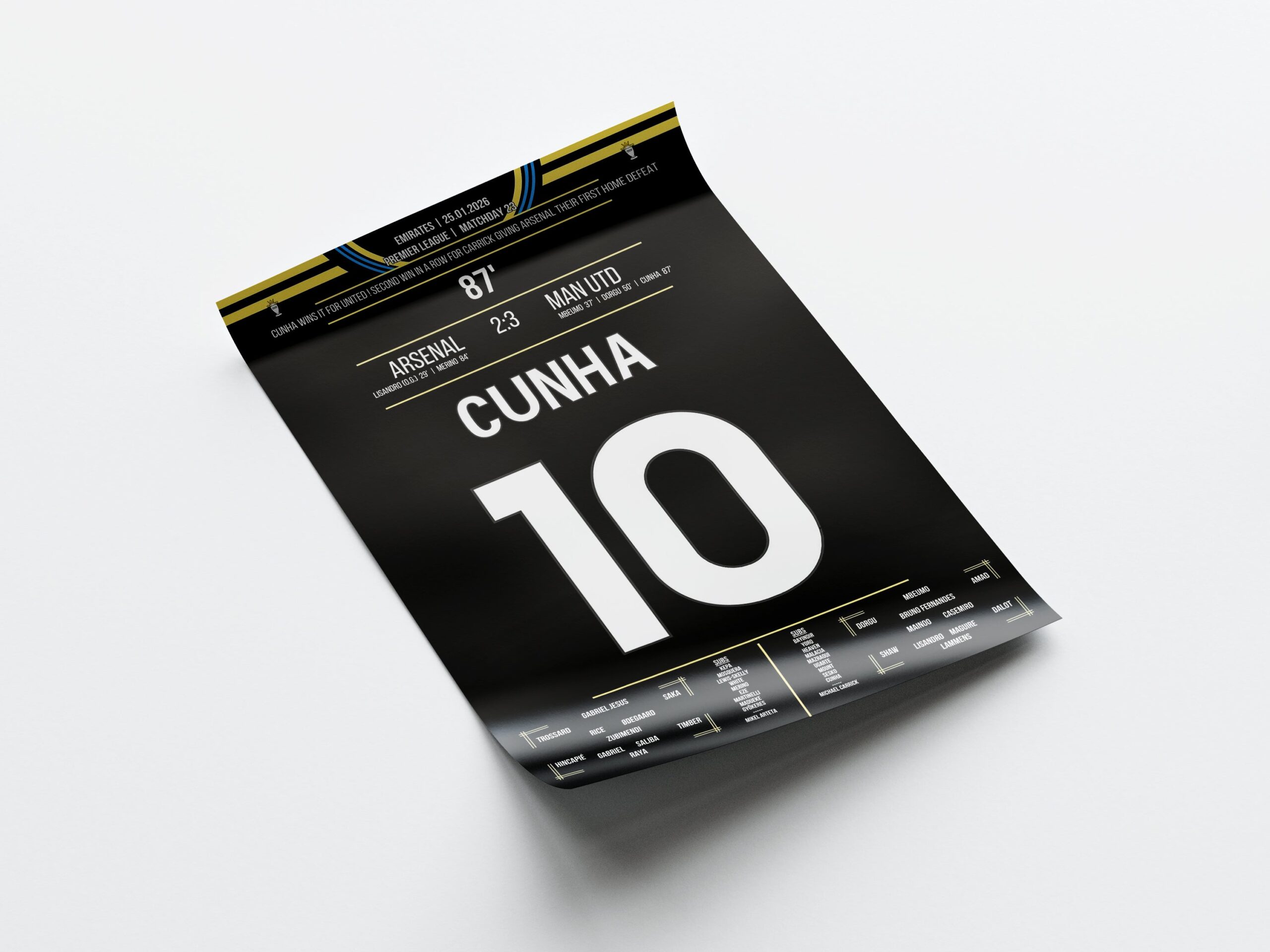 Matheus Cunha 'EPL Jersey' Poster - Image 4