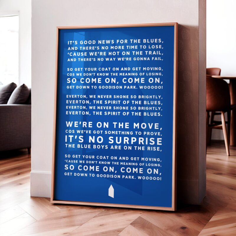 Everton Chant 'Spirit Of The Blues' Poster