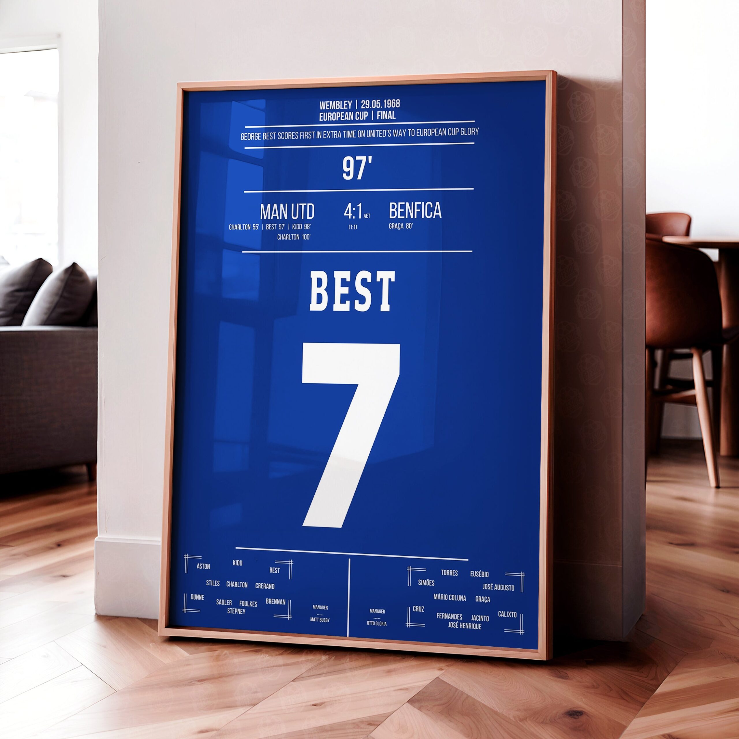 George Best 'European Cup Final Jersey' Poster