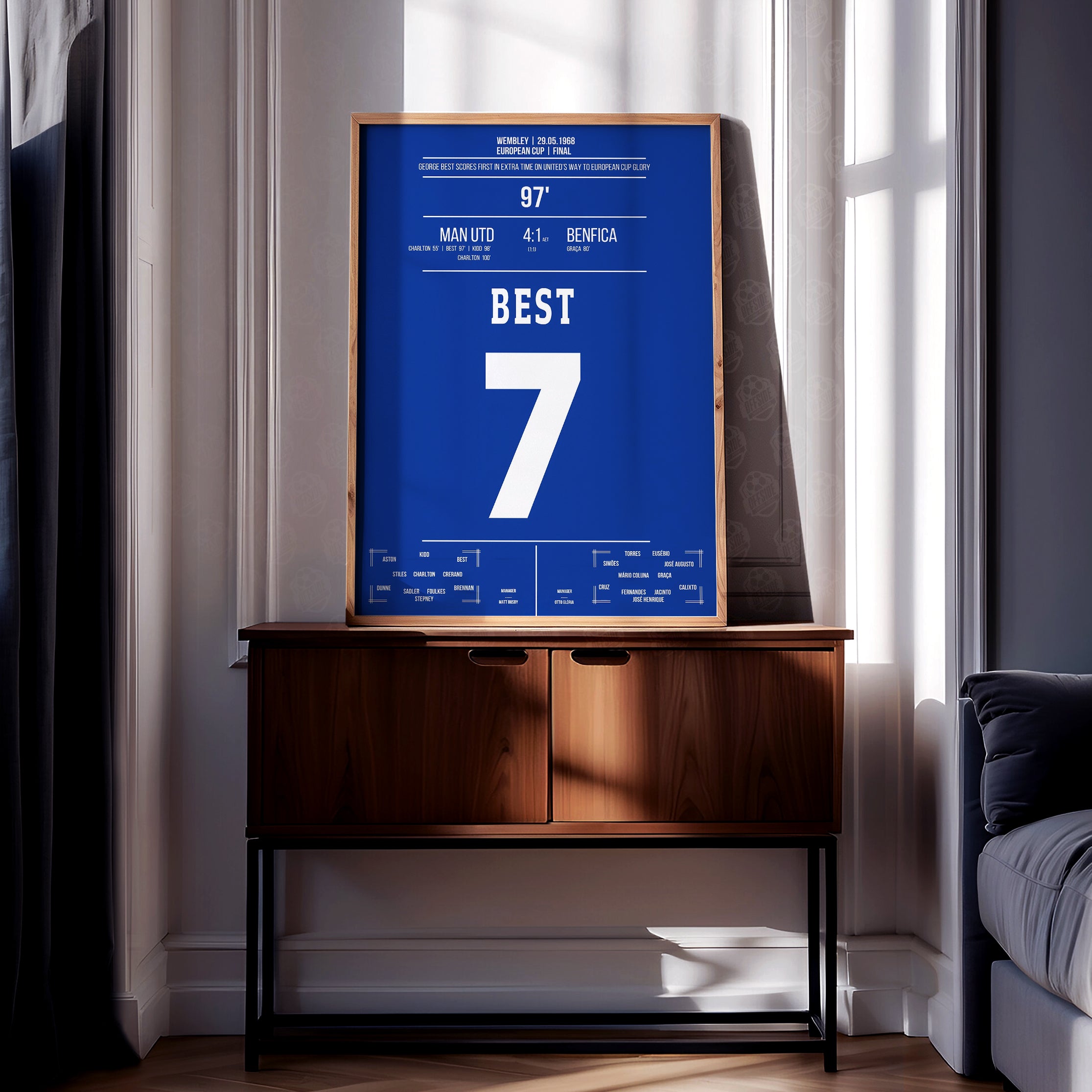 George Best 'European Cup Final Jersey' Poster - Image 2