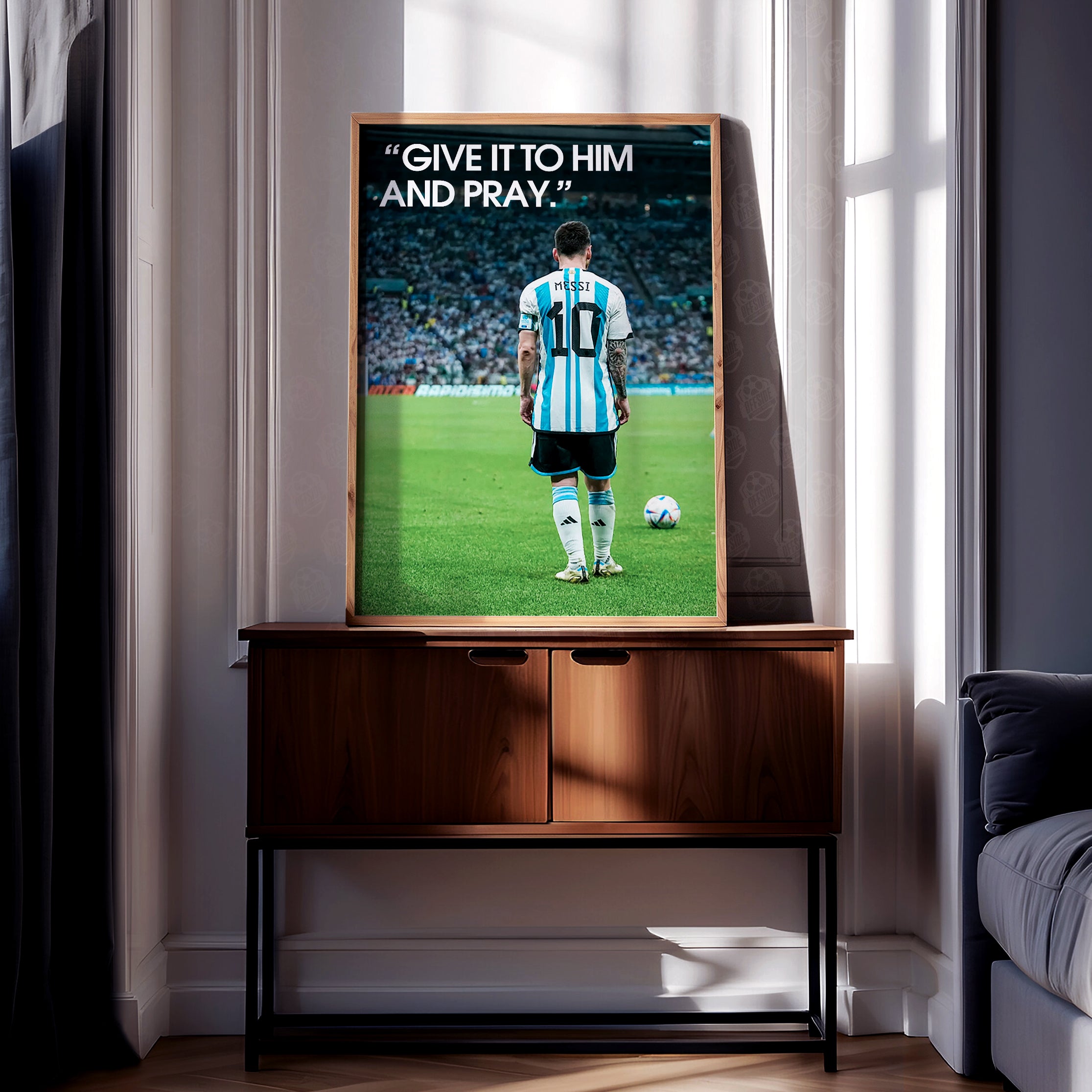 Lionel Messi 'Give It To Him And Pray' Poster - Image 2