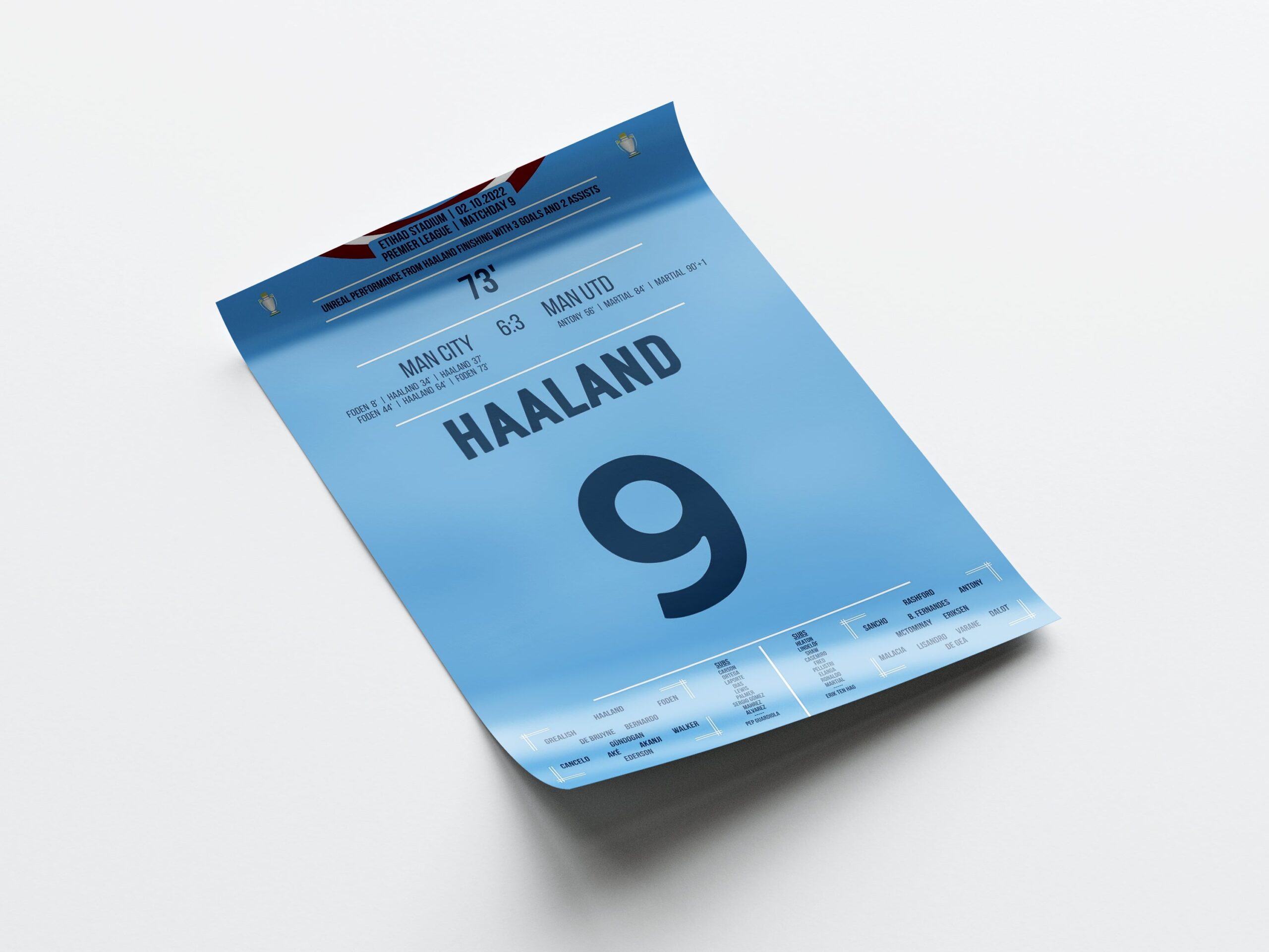 Erling Haaland 'EPL Jersey' Poster - Image 4