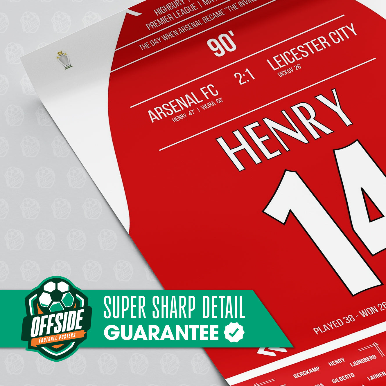 Thierry Henry 'Premier League Jersey' Poster - Image 3