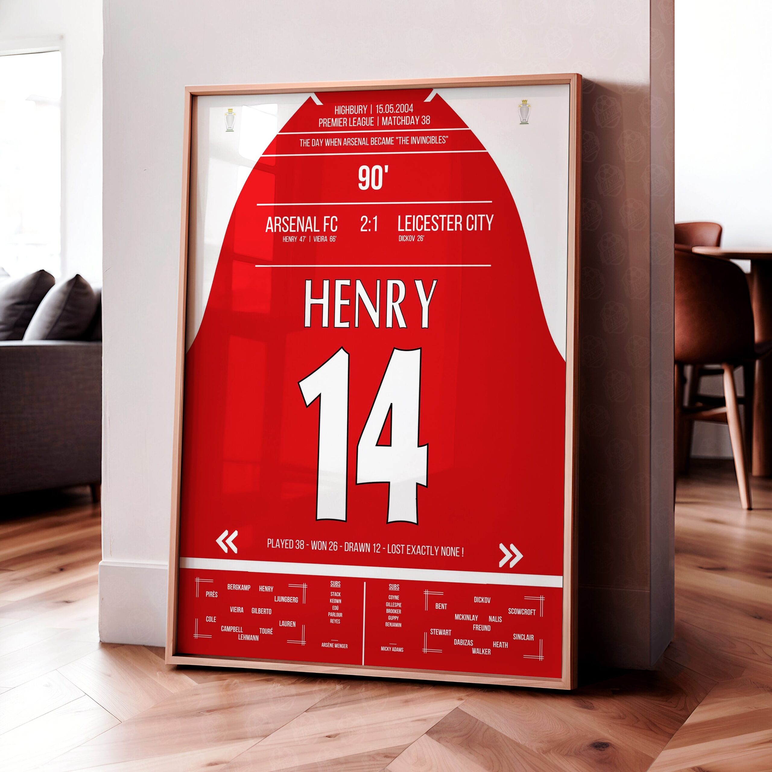 Thierry Henry 'Premier League Jersey' Poster