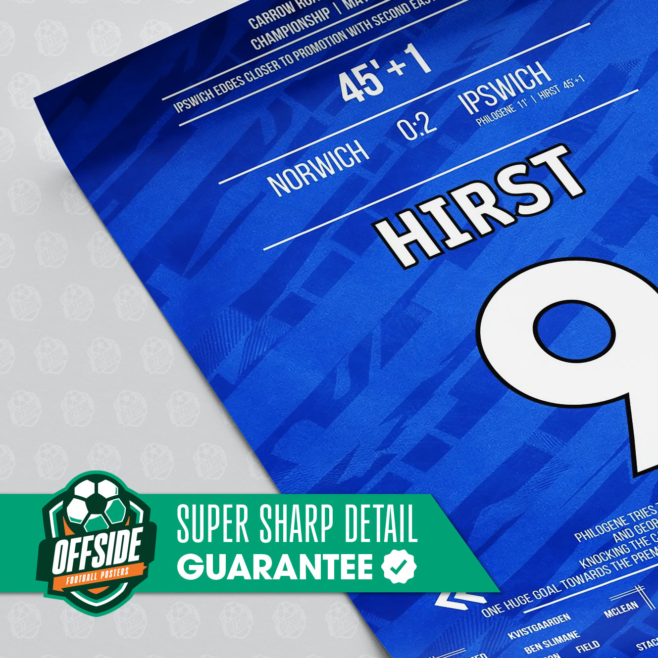 George Hirst 'EFL Jersey' Poster - Image 3