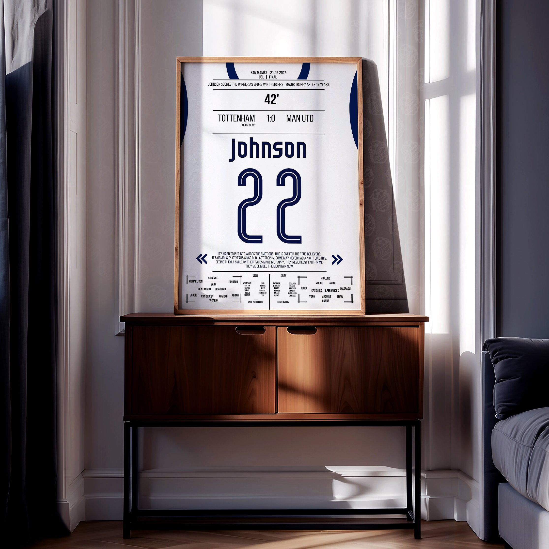 Brennan Johnson 'UEL Final Jersey' Poster - Image 2