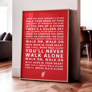 Liverpool Chant 'YNWA' Poster