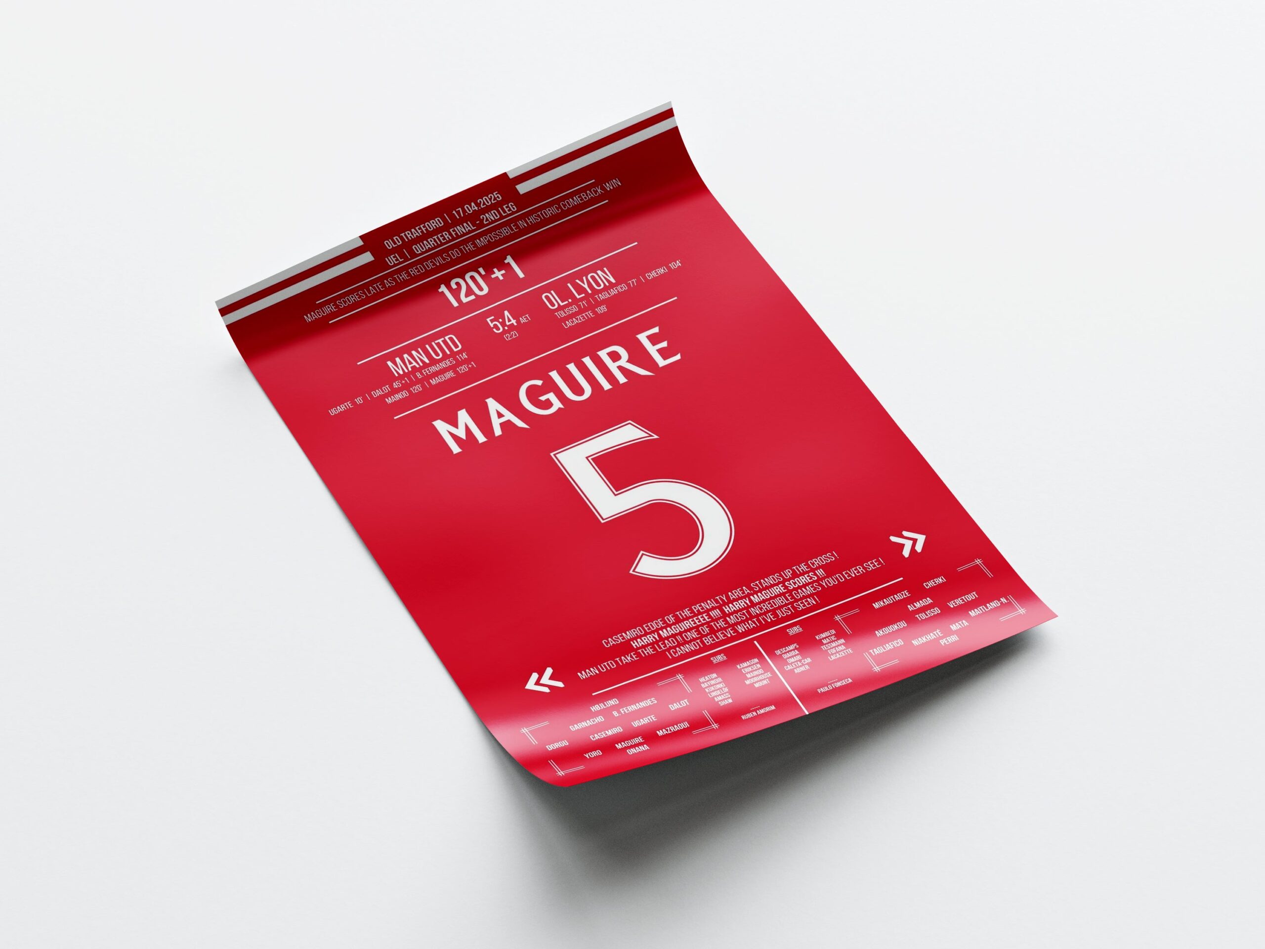 Harry Maguire 'UEL Jersey' Poster - Image 4