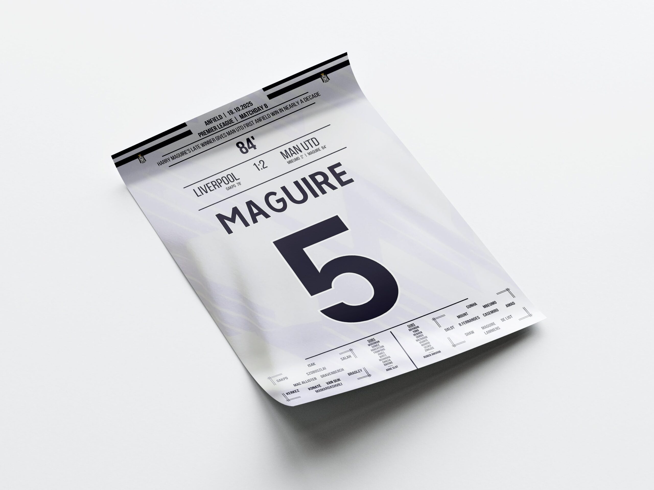Harry Maguire 'EPL Jersey' Poster - Image 4
