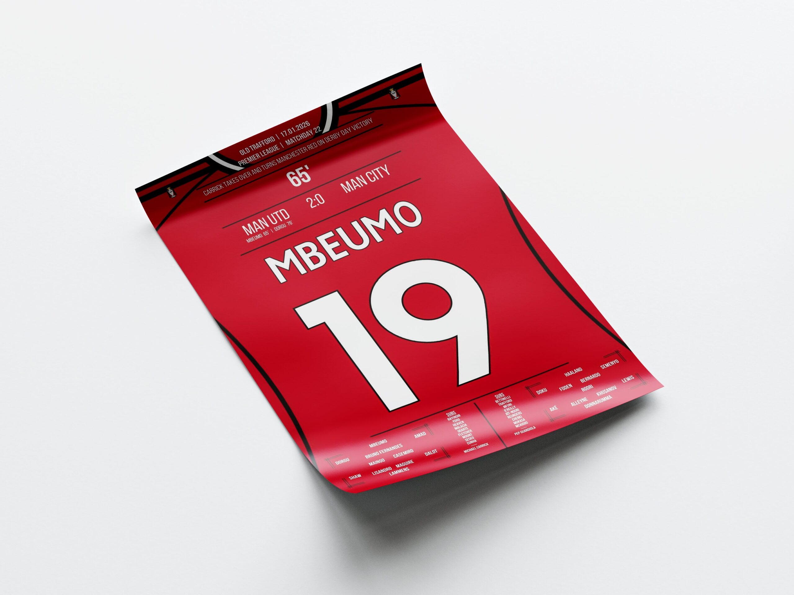 Bryan Mbeumo 'EPL Jersey' Poster - Image 4