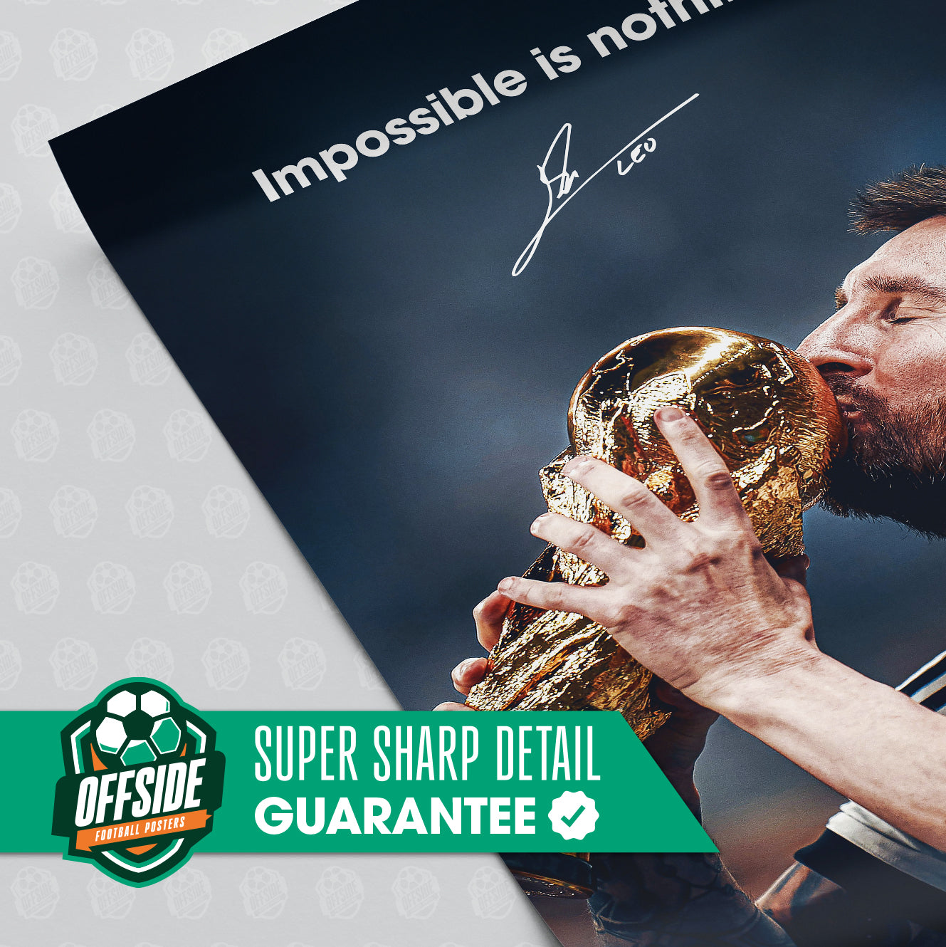 Lionel Messi 'Impossible Is Nothing' Poster - Image 3
