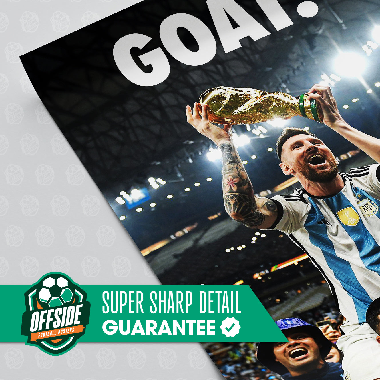 Lionel Messi 'GOAT' Poster - Image 3