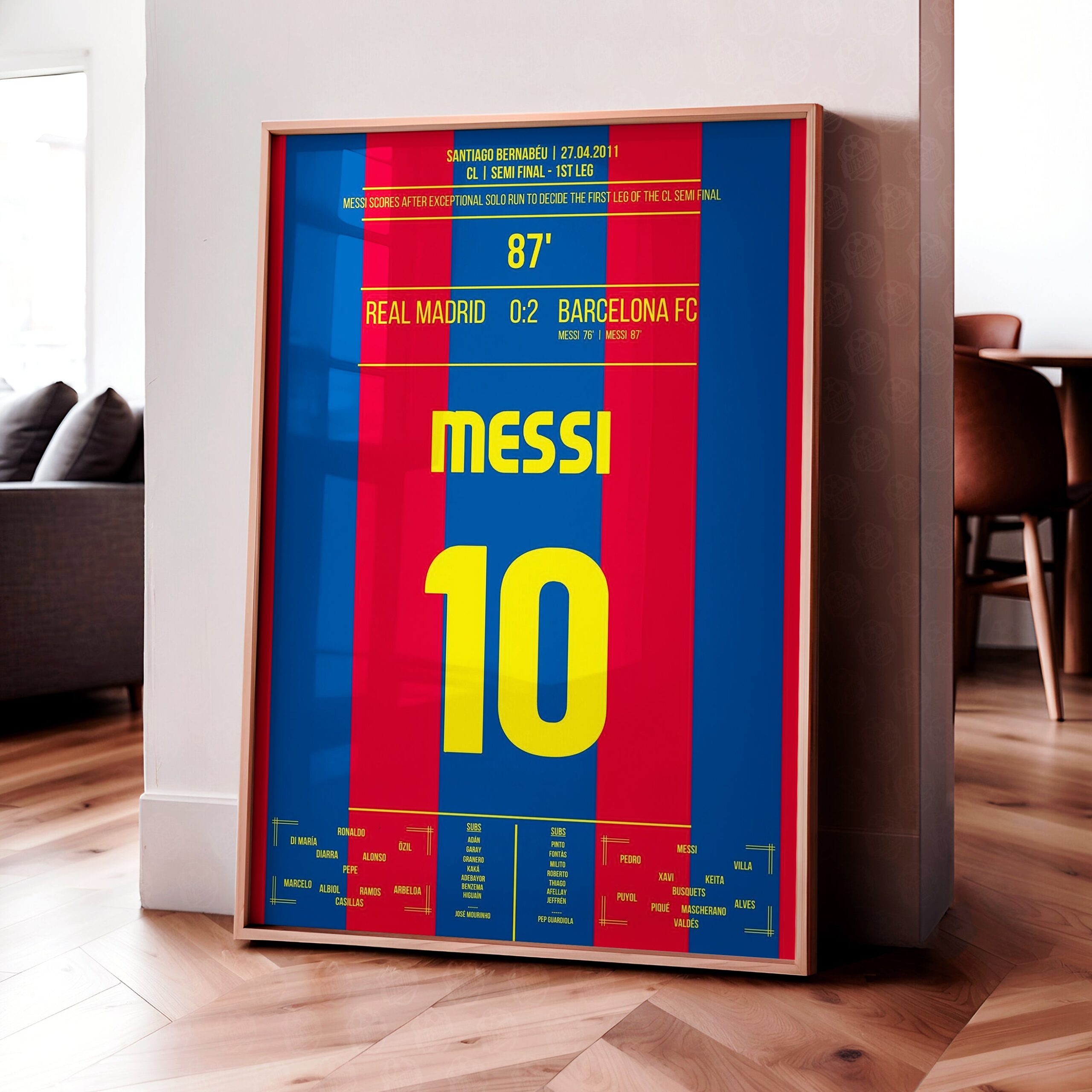 Lionel Messi 'UCL Semi Final Jersey' Poster