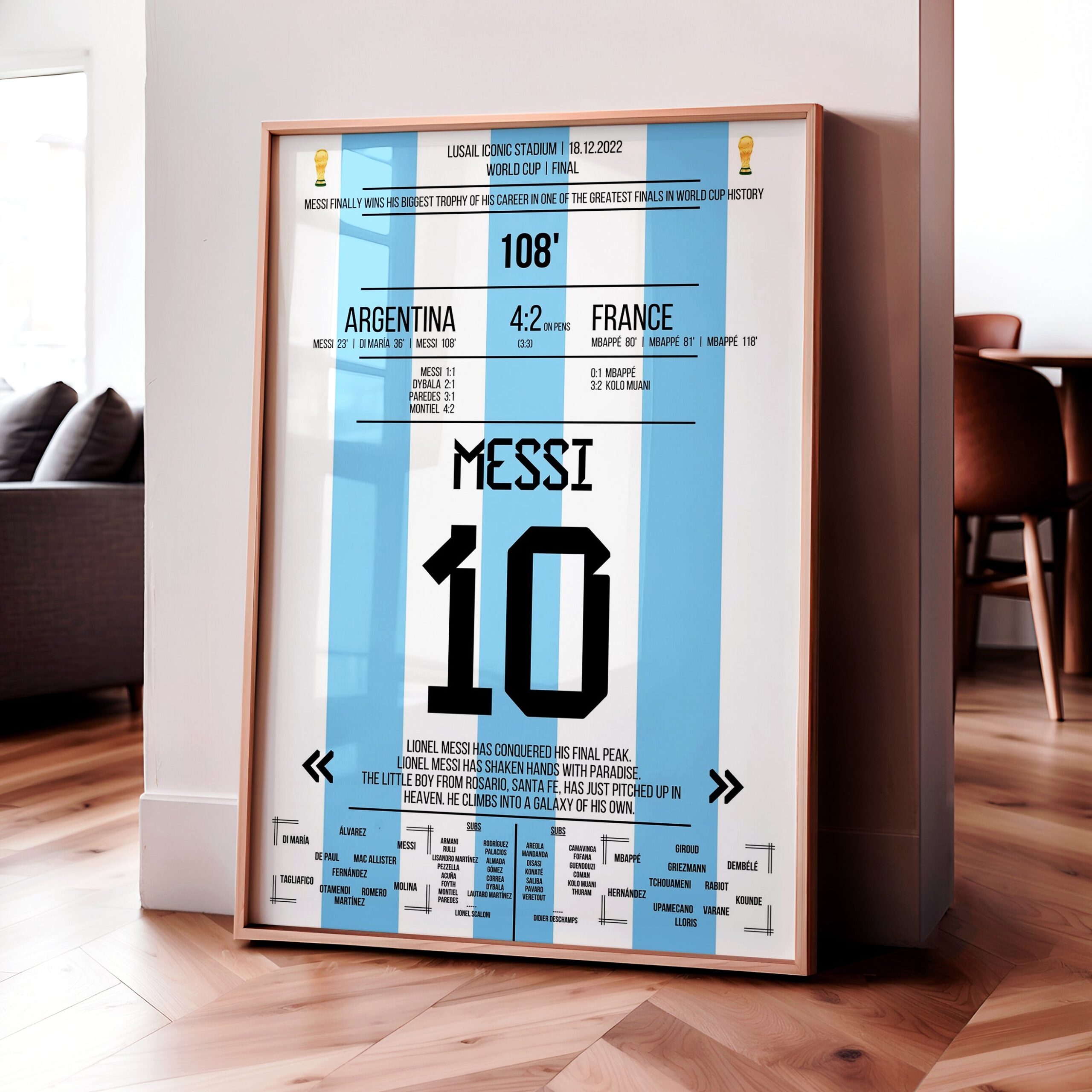 Lionel Messi 'World Cup Jersey' Poster