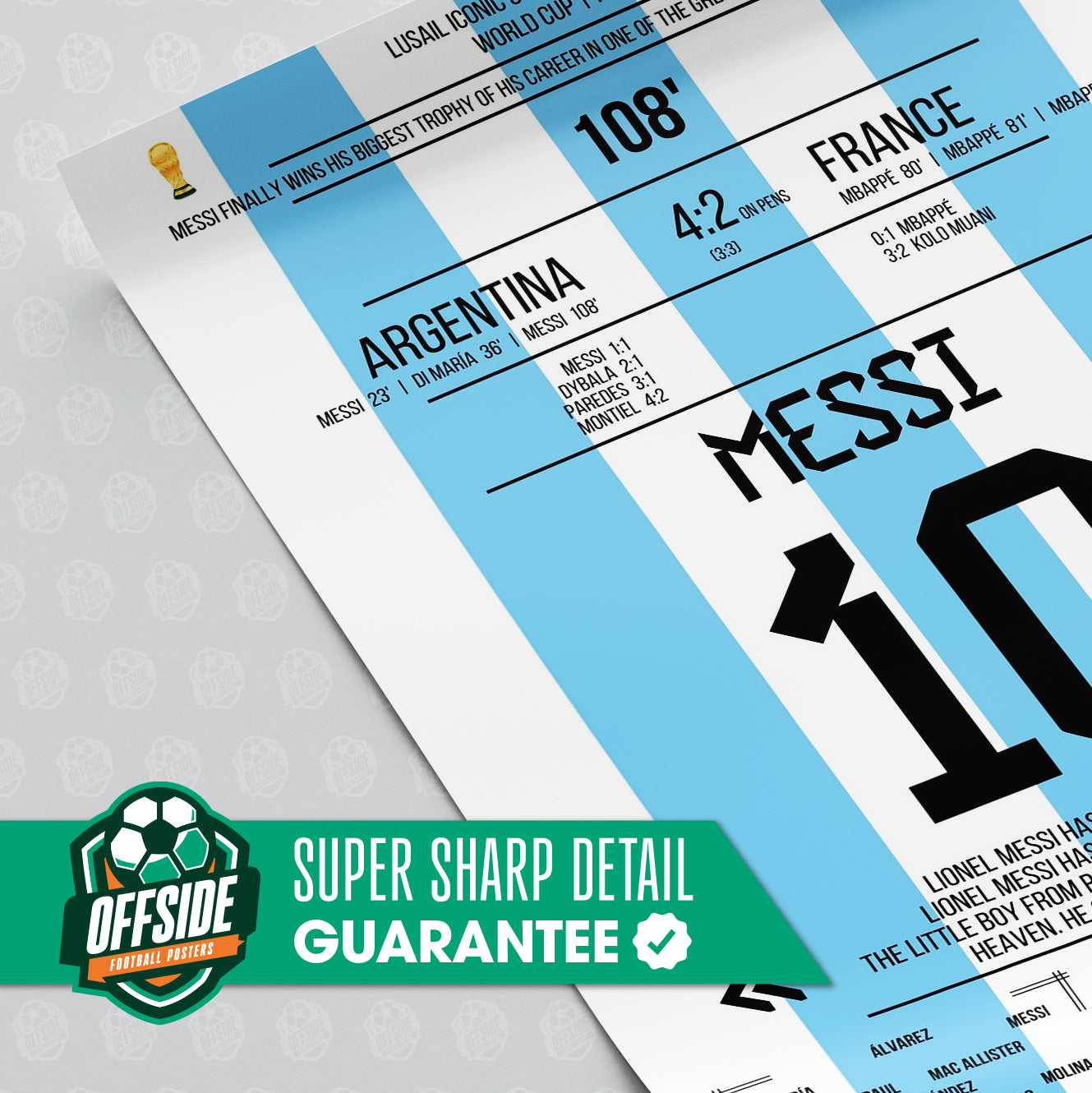 Lionel Messi 'World Cup Jersey' Poster - Image 3