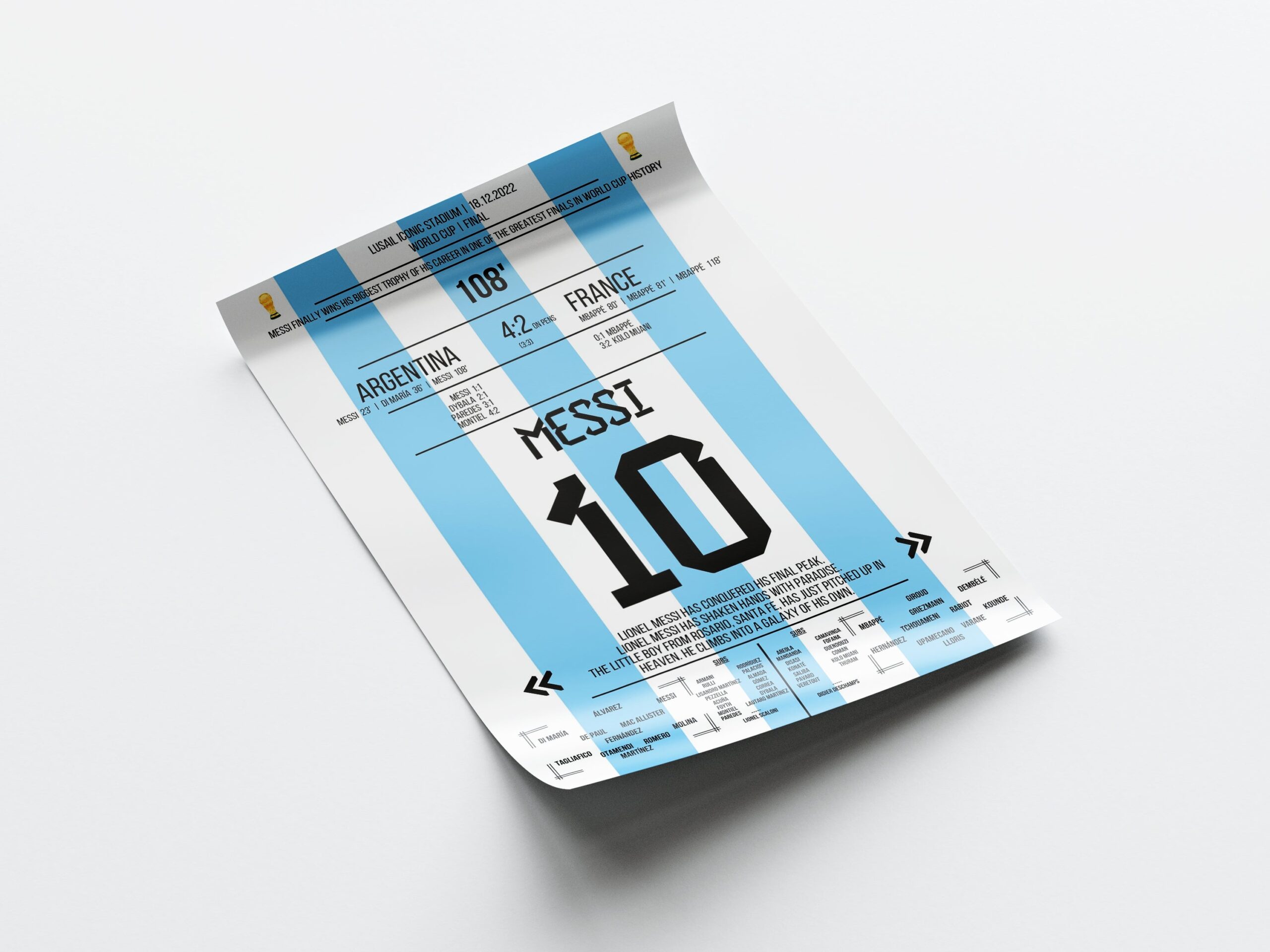 Lionel Messi 'World Cup Jersey' Poster - Image 4