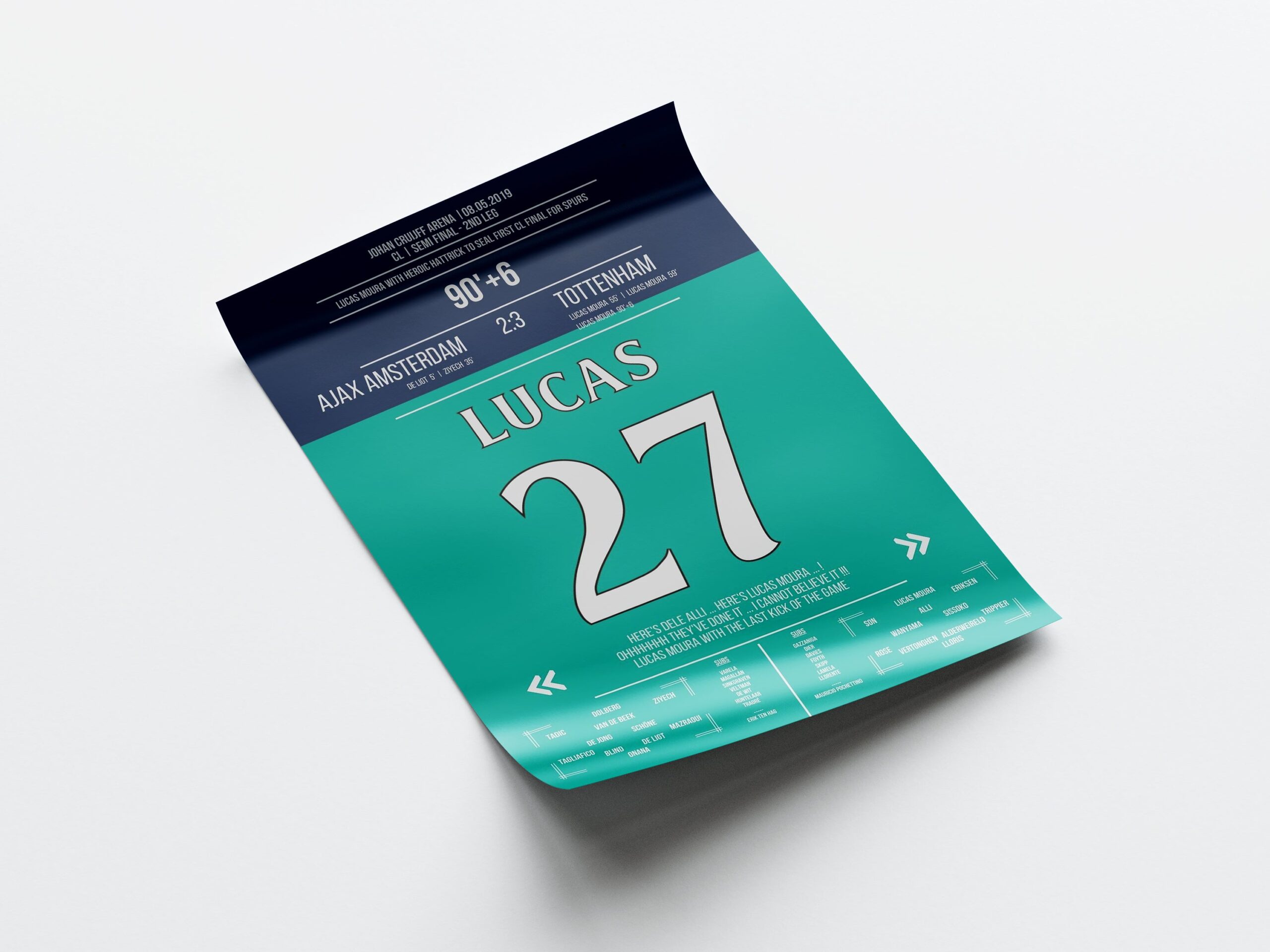 Lucas Moura 'UCL Jersey' Poster - Image 4