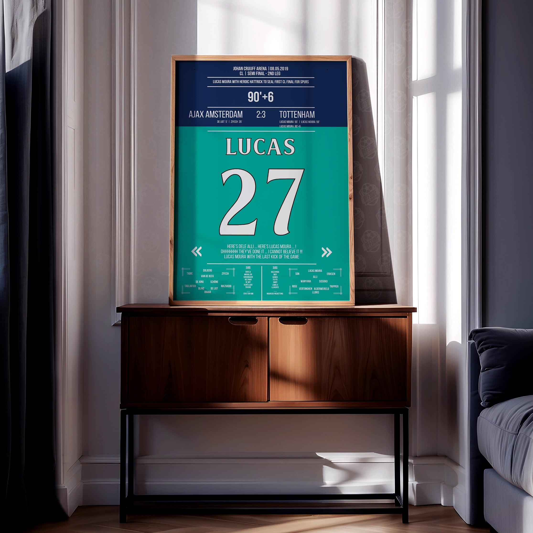 Lucas Moura 'UCL Jersey' Poster - Image 2