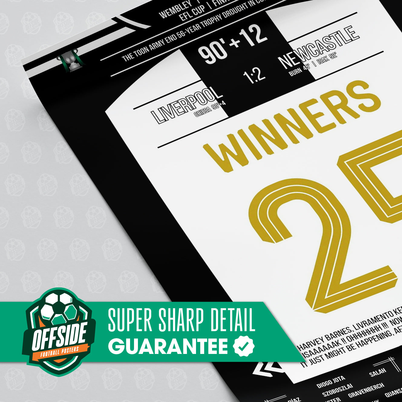 Newcastle United 'EFL Cup Final Jersey' Poster - Image 3