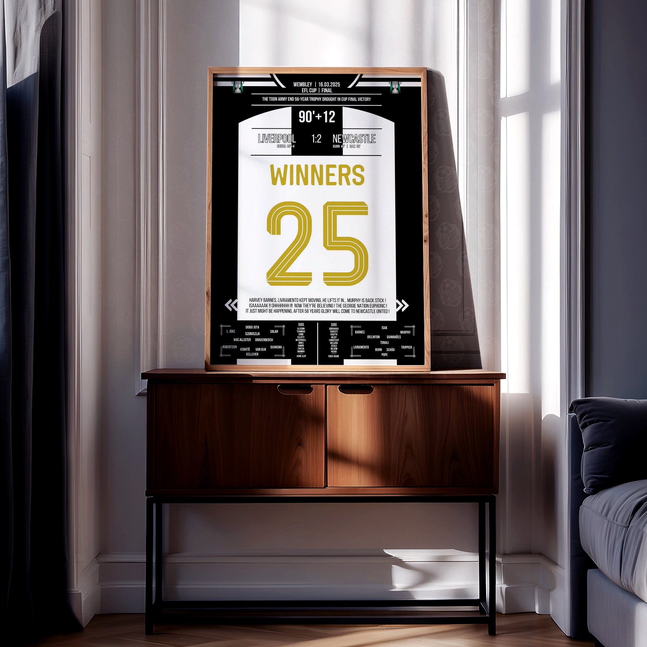 Newcastle United 'EFL Cup Final Jersey' Poster - Image 2