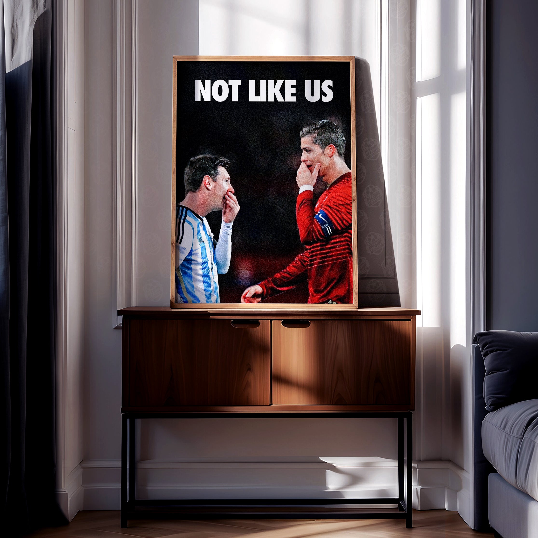 Messi & Ronaldo 'Not Like Us' Poster - Image 2