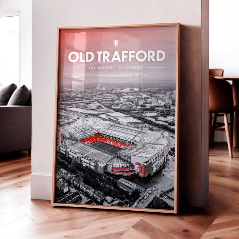 Old Trafford 'Theatre Of Dreams' Poster - Medium A3 (297 x 420mm)