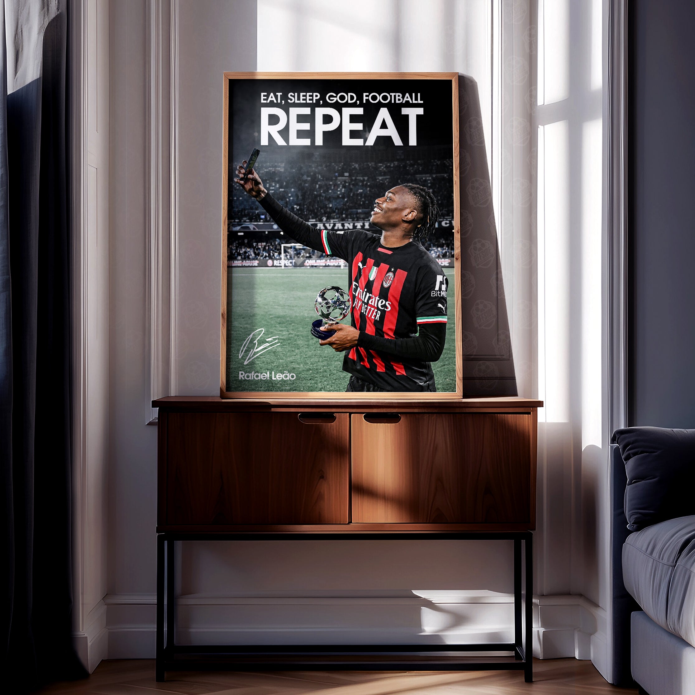 Rafael Leao 'Repeat' Poster - Image 2