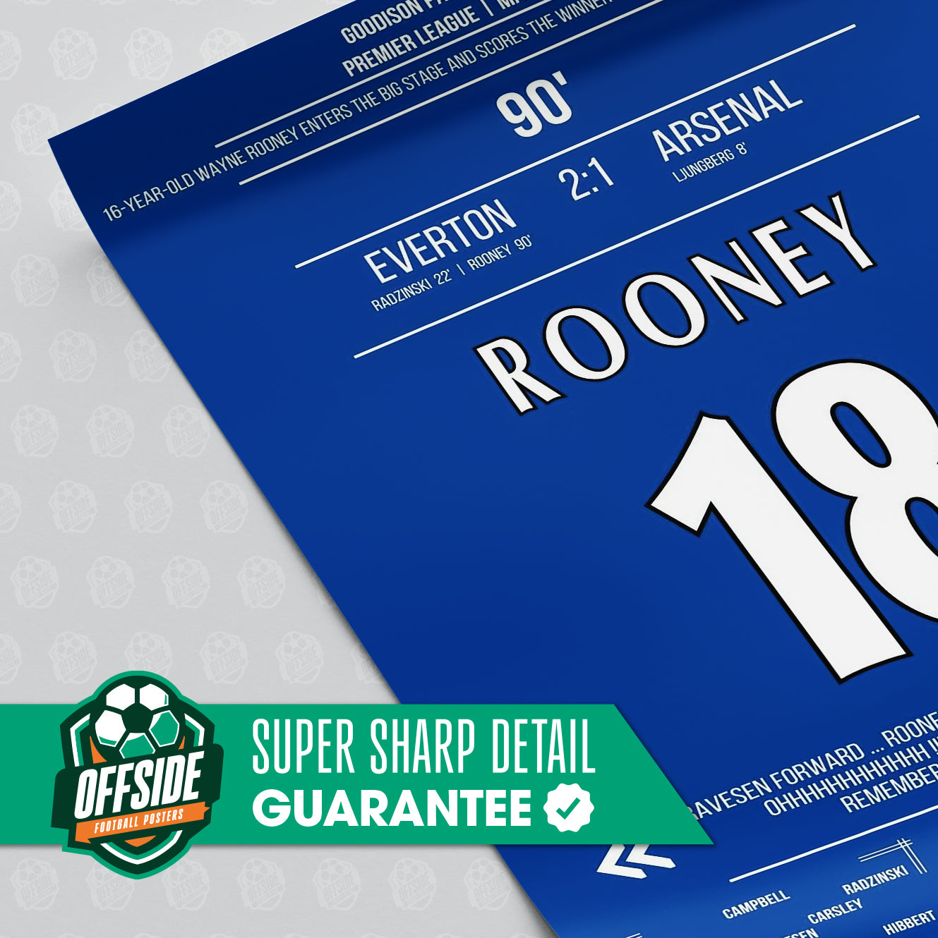 Wayne Rooney 'EPL Jersey' Poster - Image 3