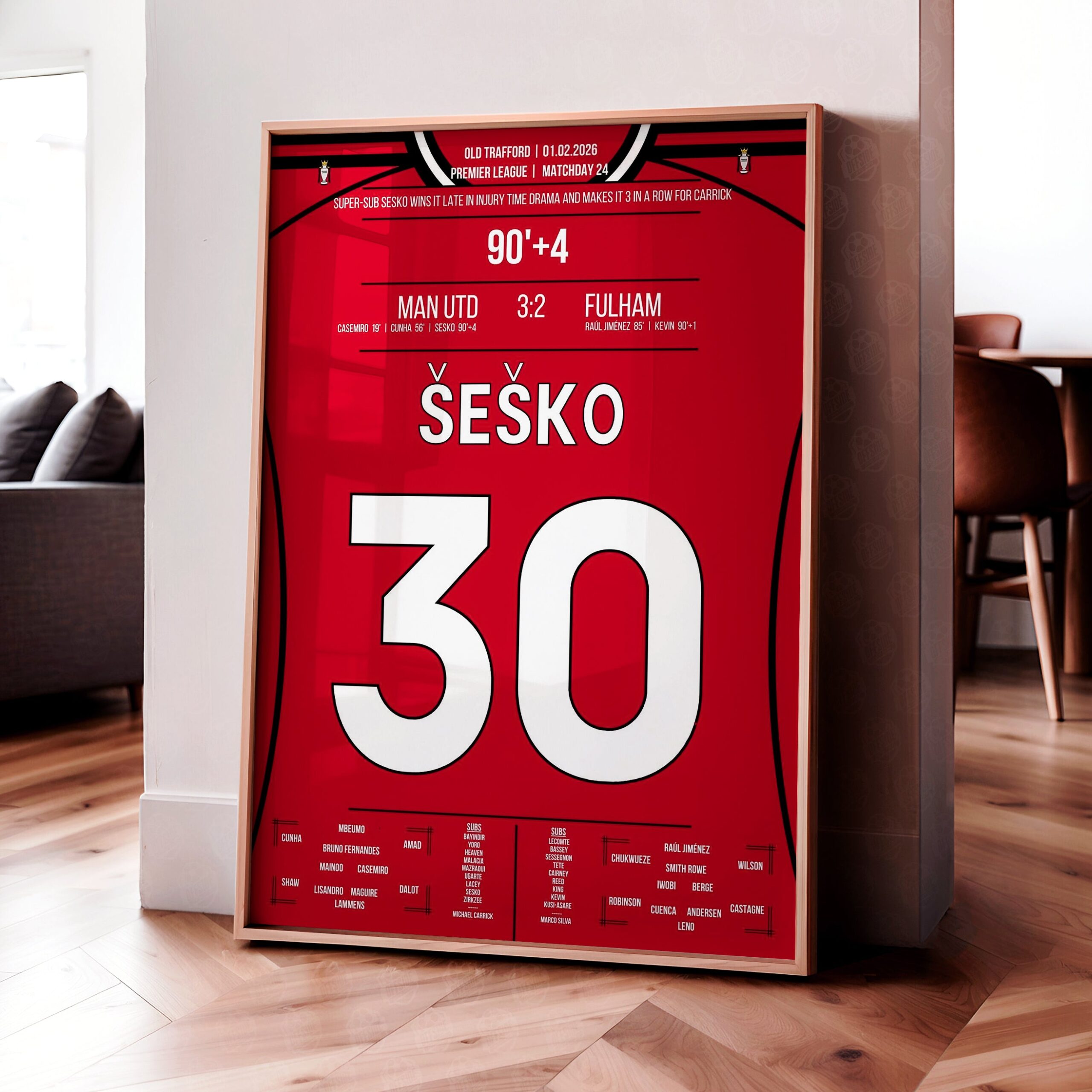 Benjamin Sesko 'EPL Jersey' Poster
