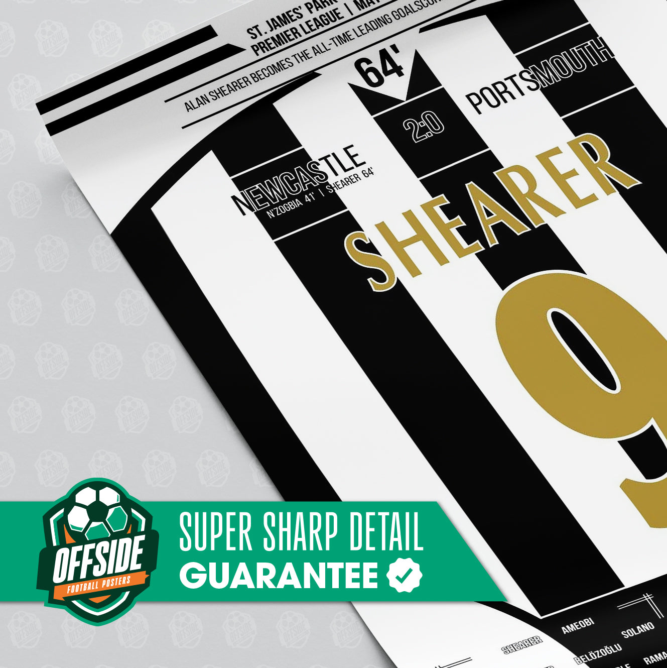 Alan Shearer 'All Time Scorer Jersey' Poster - Image 3
