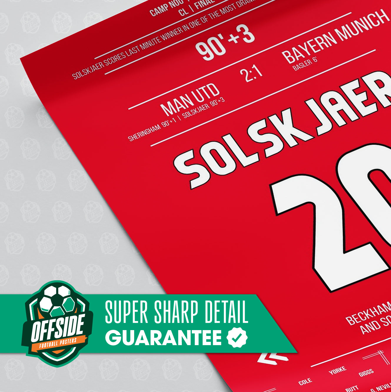 Ole Gunnar Solskjaer 'UCL Final Jersey' Poster - Image 3