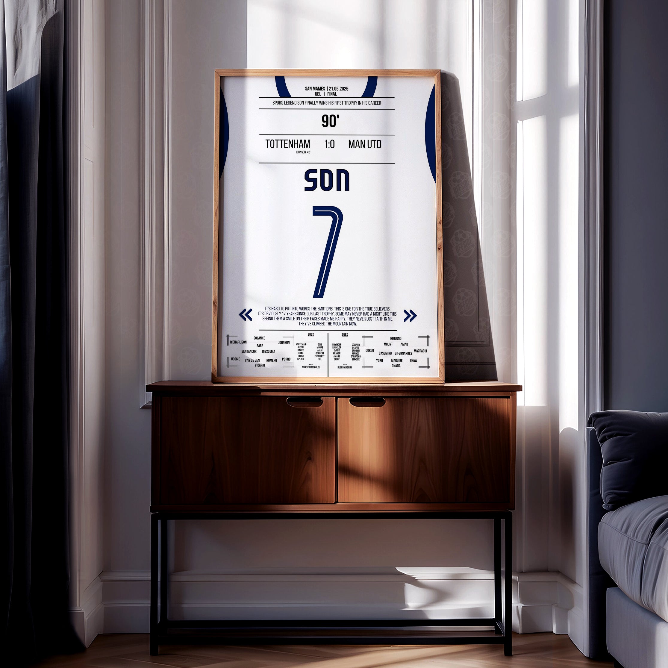 Son Heung-min 'UEL Final Jersey' Poster - Image 2