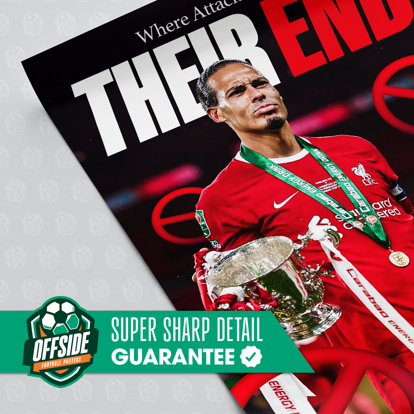 Virgil van Dijk 'Attacks Meet Their End' Poster - Image 3