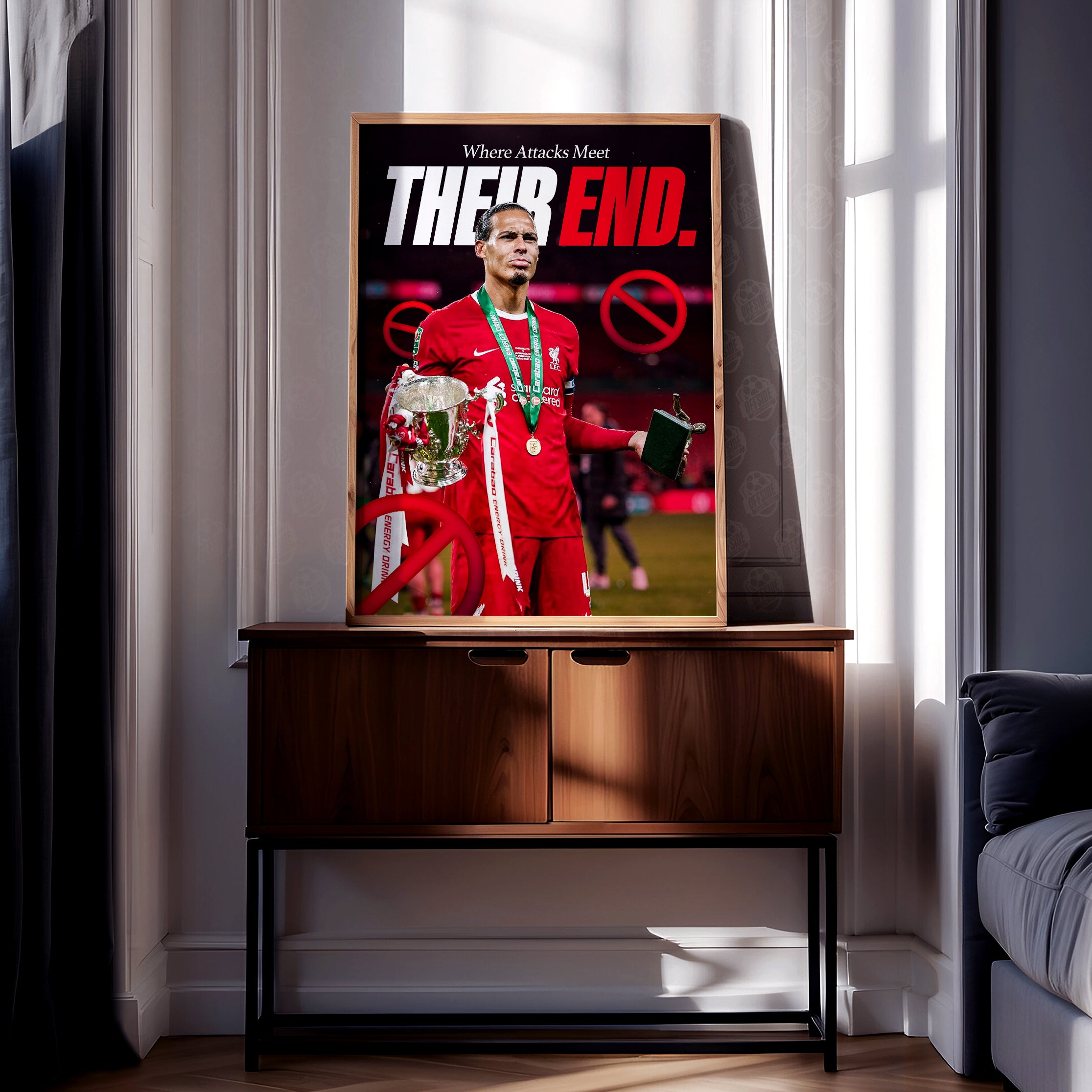 Virgil van Dijk 'Attacks Meet Their End' Poster - Image 2