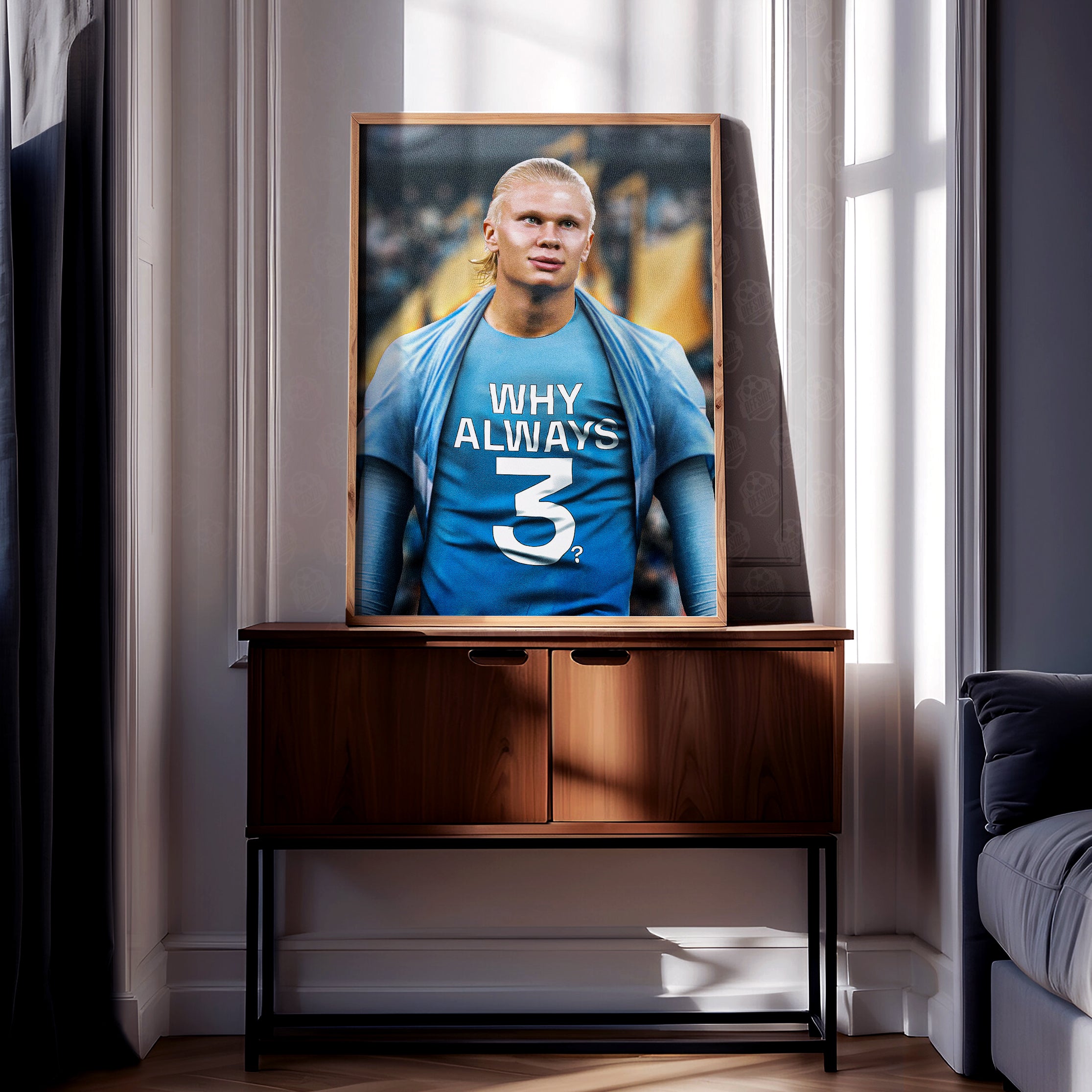 Erling Haaland 'Why Always 3?' Poster - Image 2