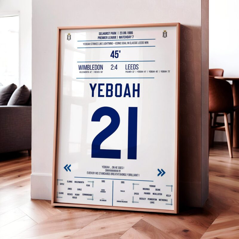 Tony Yeboah 'EPL Jersey' Poster