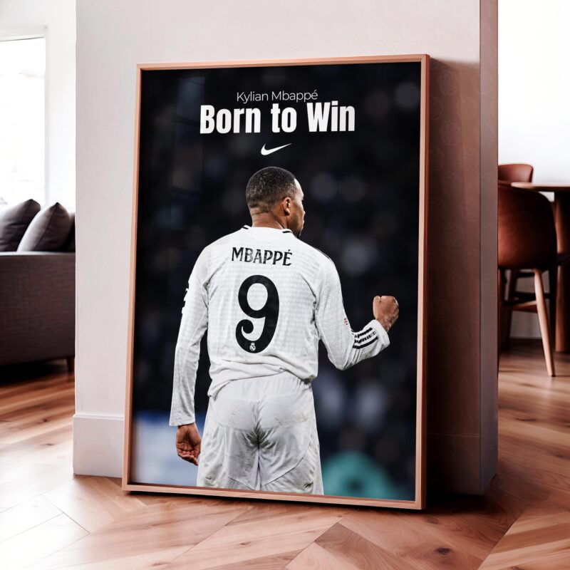 Kylian Mbappe 'Born to Win' Poster