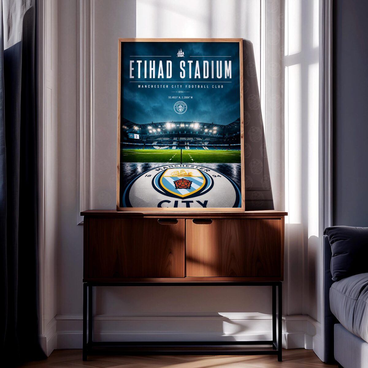 Manchester City 'Etihad' Poster - Image 2