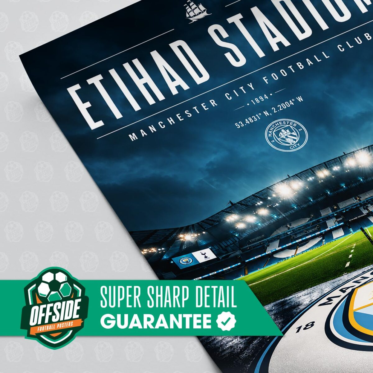 Manchester City 'Etihad' Poster - Image 3