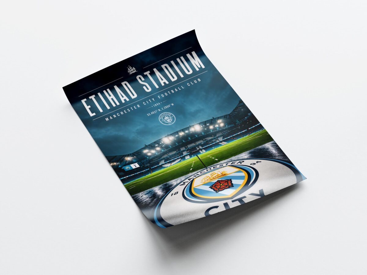 Manchester City 'Etihad' Poster - Image 4